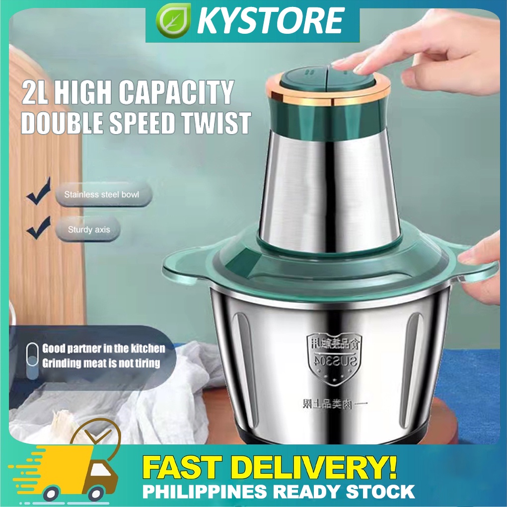 2L Electric Meat Grinder Vegetable grinder Mincer Food Chopper