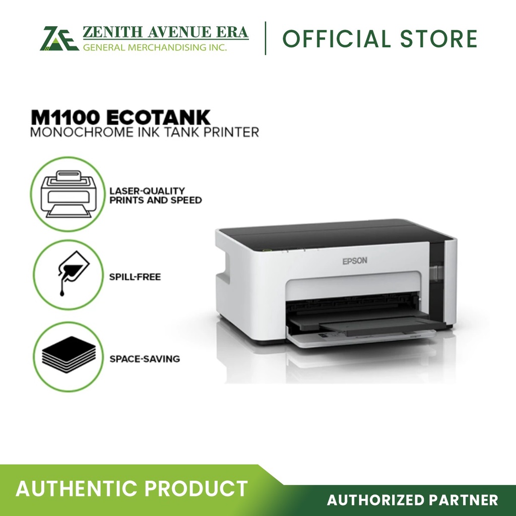 Epson EcoTank Monochrome M1100 Ink Tank Printer Shopee Philippines