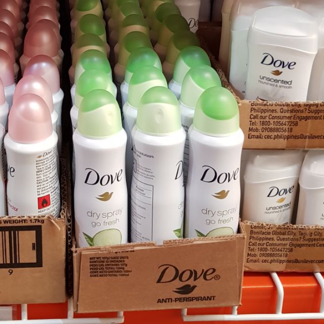 Dove Deo Dry Spray Go Fresh 3.8oz Shopee Philippines