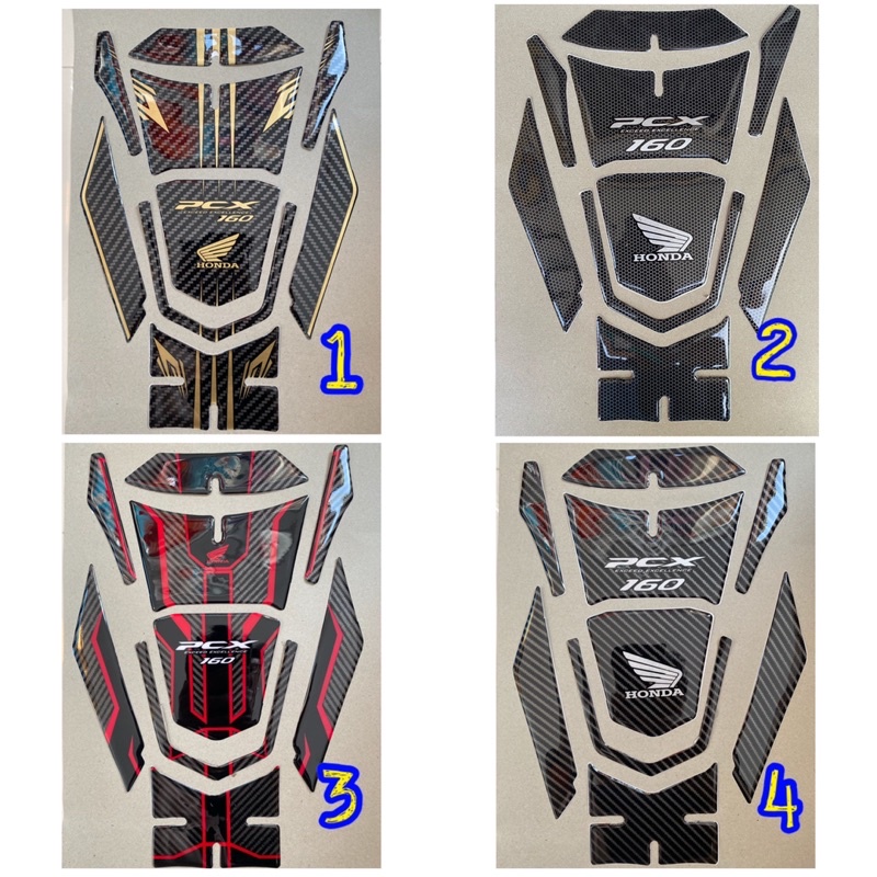 Deck Pad Tank Pad Sticker Embossed Honda All New PCX 160 | Shopee