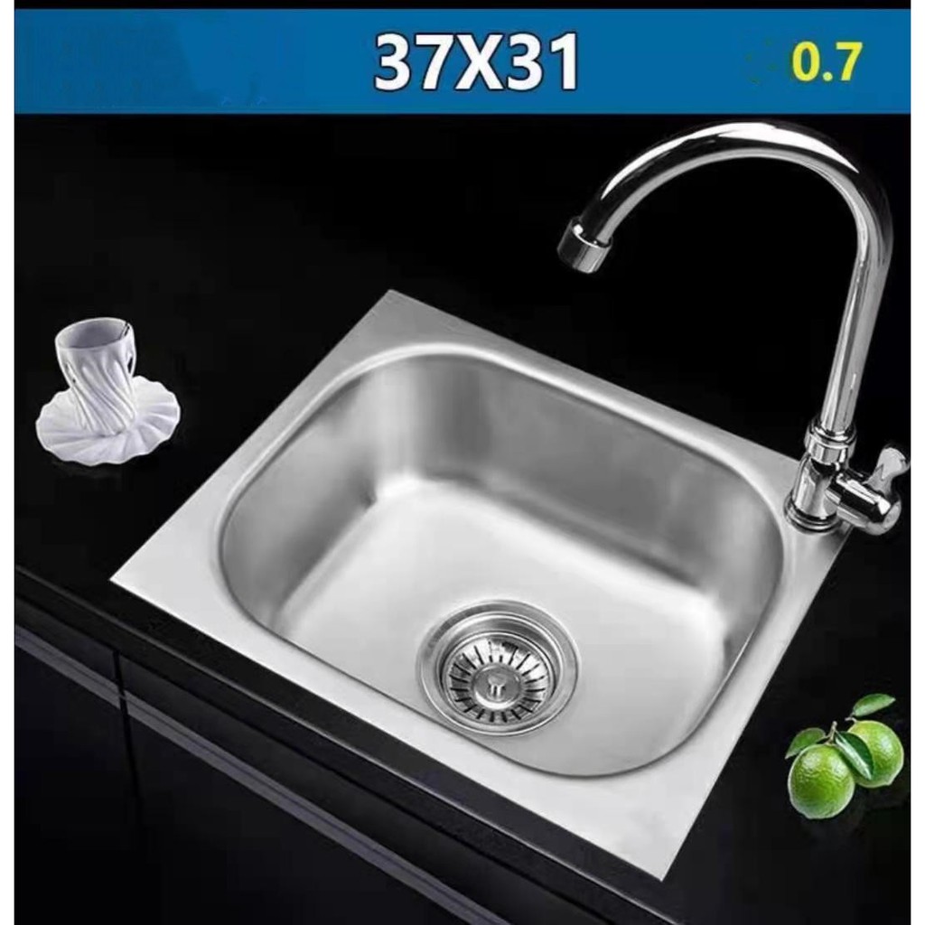 Special stainless steel sink 31cm×37cm×17cm kitchen sink Shopee