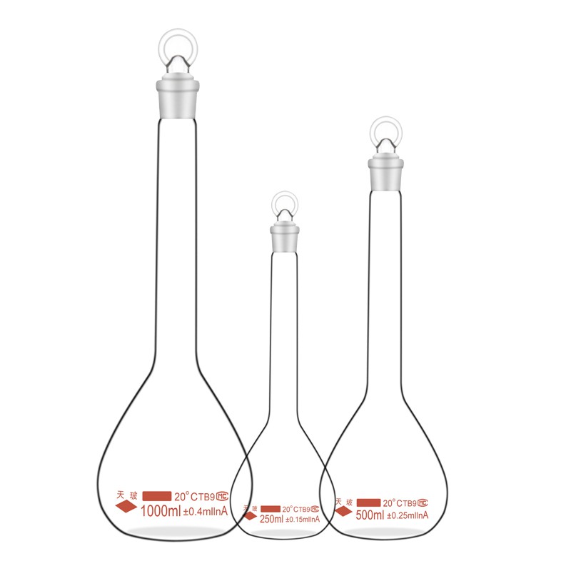 Glass Volumetric Flask 10ml 25ml 50ml Clear Measuring Flask Laboratory