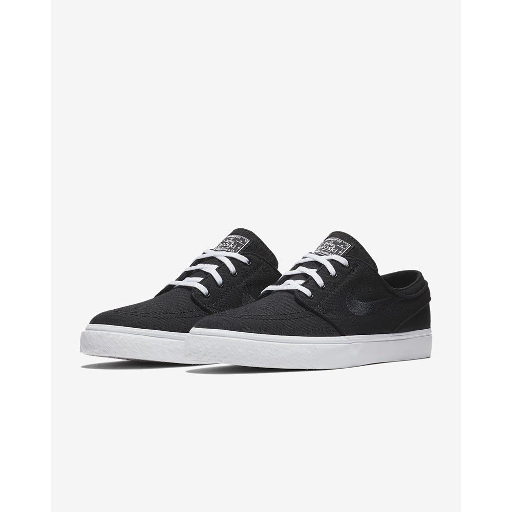 nike sb zoom stefan janoski canvas black & black shoes