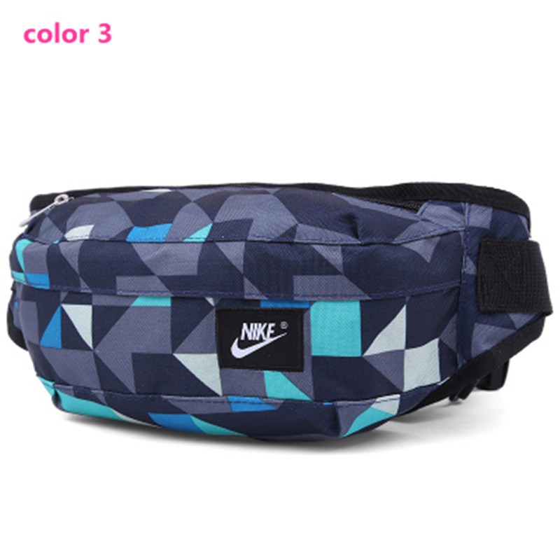 nike camo bum bag in blue