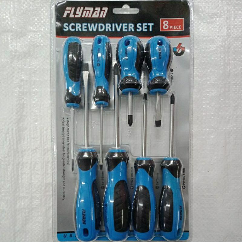Original Flyman Screw Driver Set 8pcs ( Flat and Phillips screwdriver ...