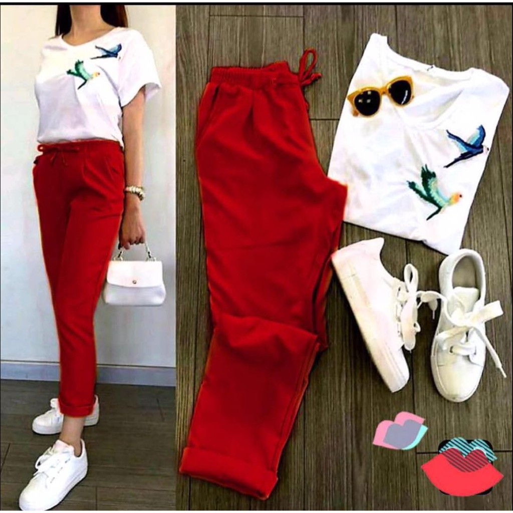 Fashion terno ( top and pants ) korean terno .. | Shopee Philippines