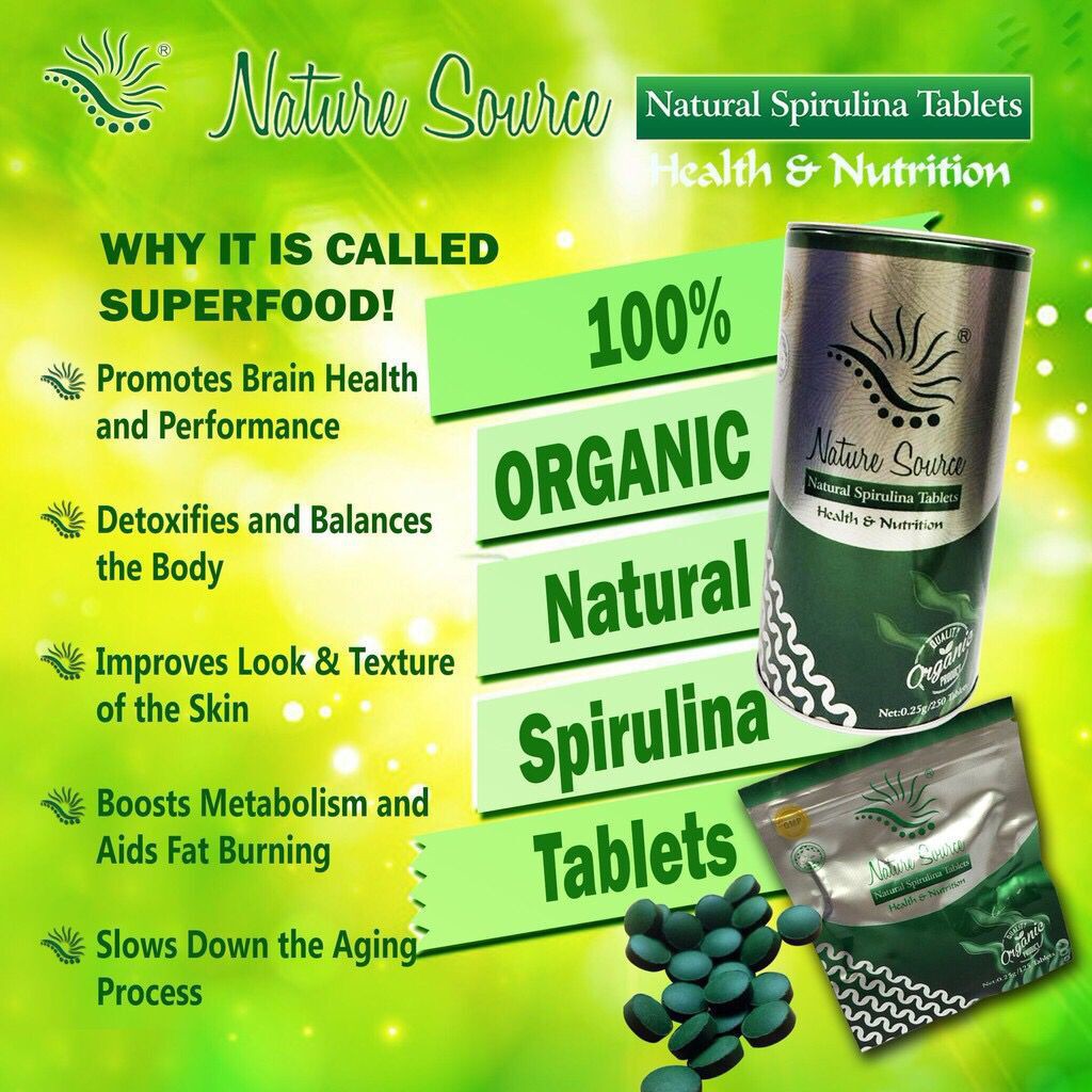 Authentic Nature Source Natural Spirulina 250s Shopee Philippines