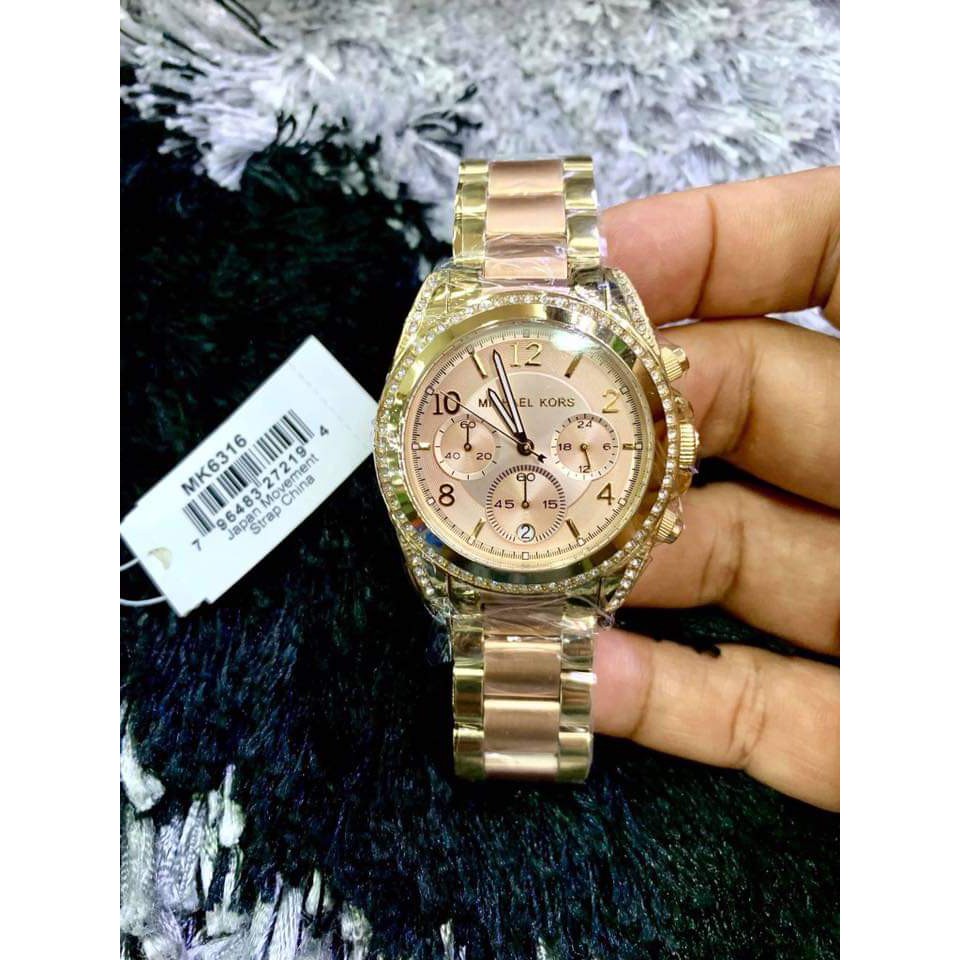 Pawnable MK 5166 BLAIR 2TON Rosegold Special Color Watch Michael Kors Watch  | Shopee Philippines