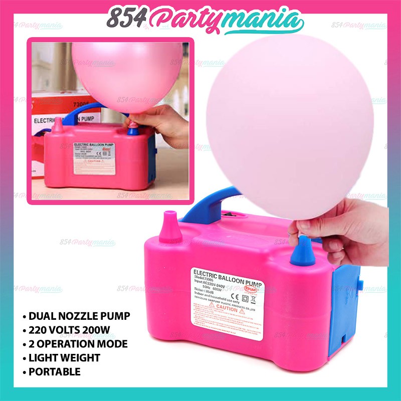electric birthday balloon pump Electric Balloon Pump Pink Double Nozzle