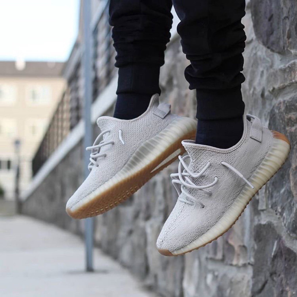 yeezy sesame on feet