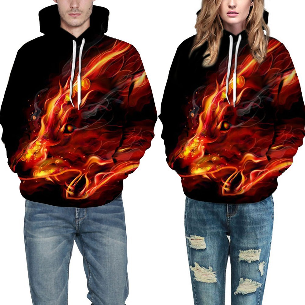 fire wolf hoodie