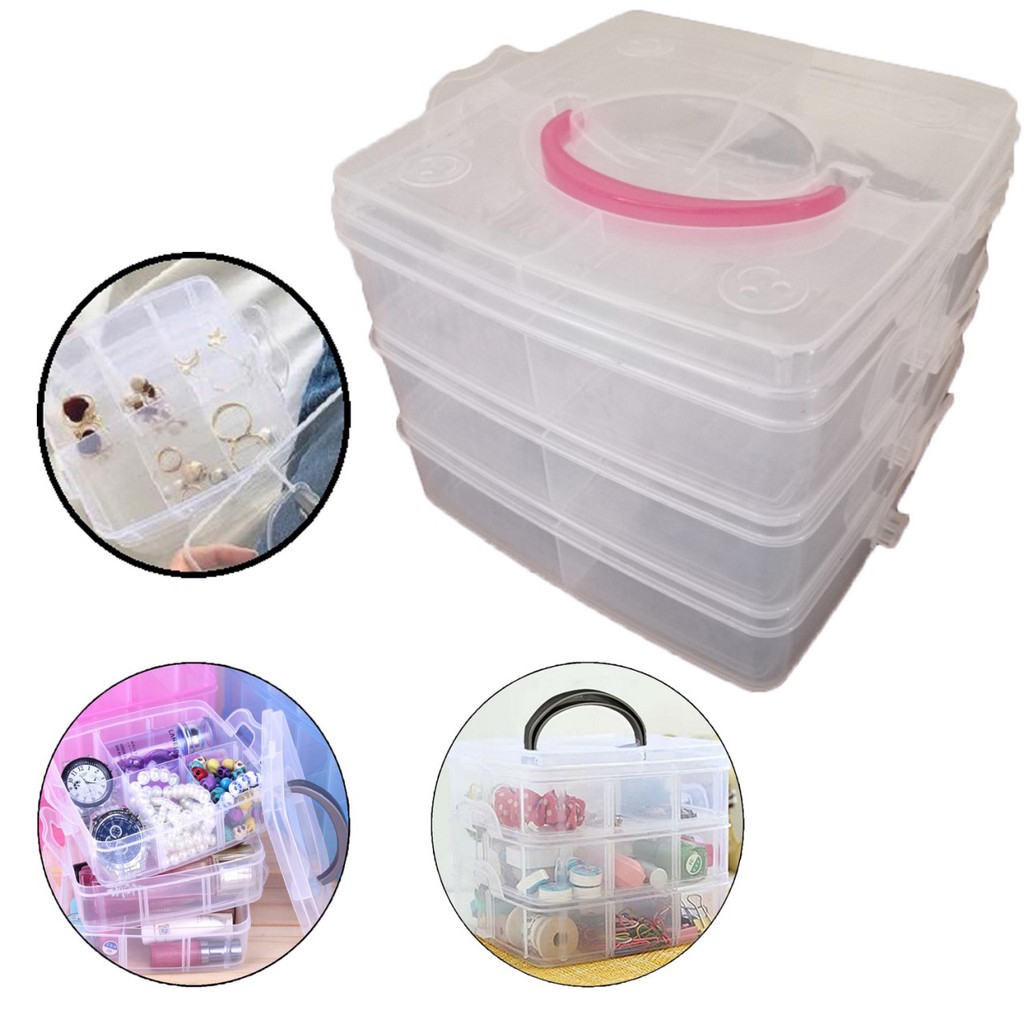 1 Layer Plastic Transparent Jewelry Storage Box | Shopee Philippines