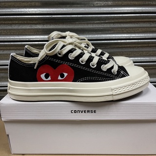 black cdg converse low