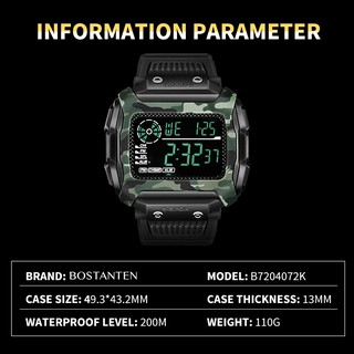 [COD] BOSTANTEN Multi-function Digital Sports Relo for Men Waterproof and Shock Resistant Watch for Men (Free box*1) #5