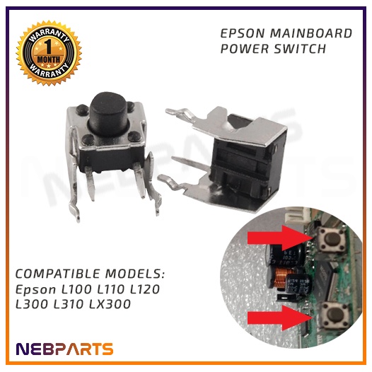 Power Switch Button for Epson L120 L100 L110 L300 L310 Tact Switch