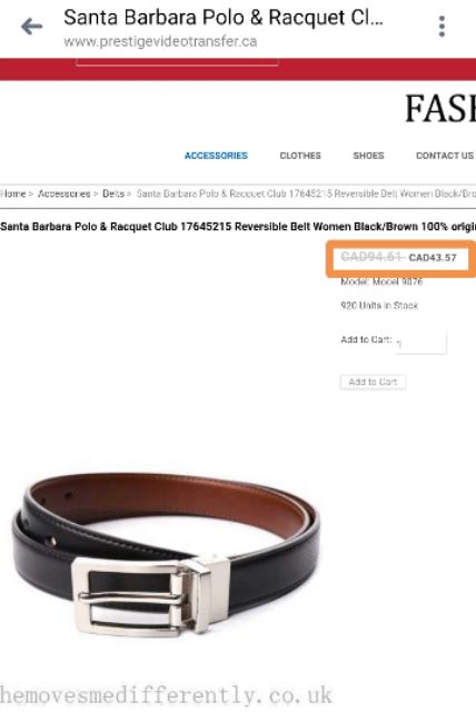 santa barbara polo and racquet club belt price
