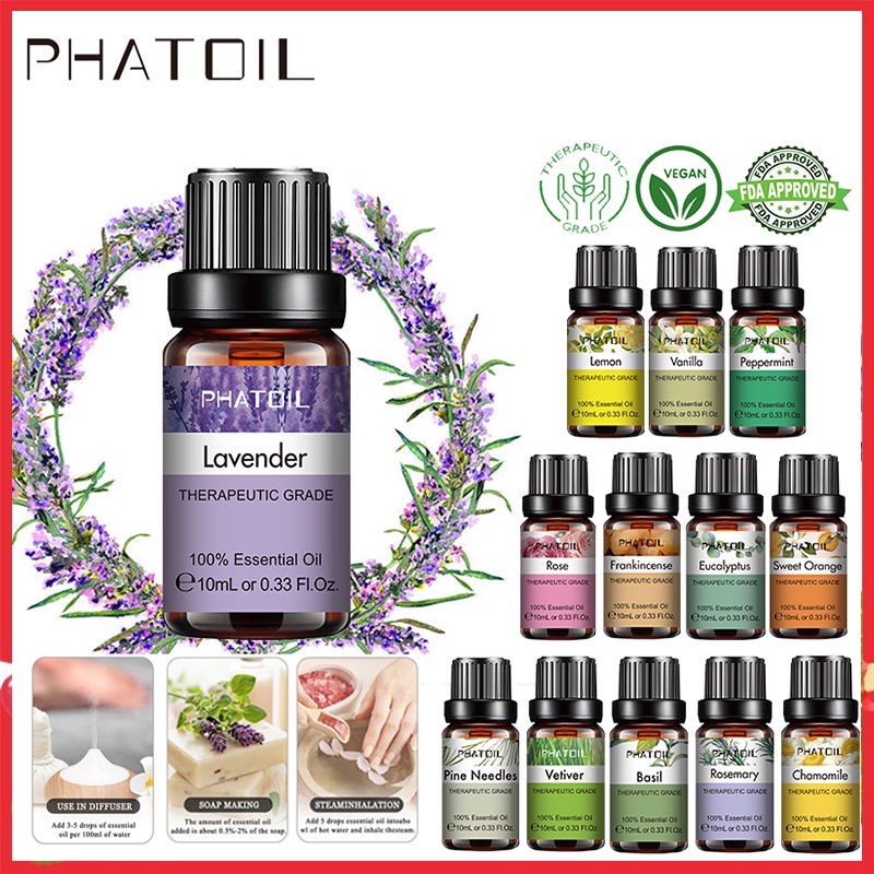 PHATOIL Official 10ML 100 Pure Essential Oils NNATURAL PLANT UMIDIFIER