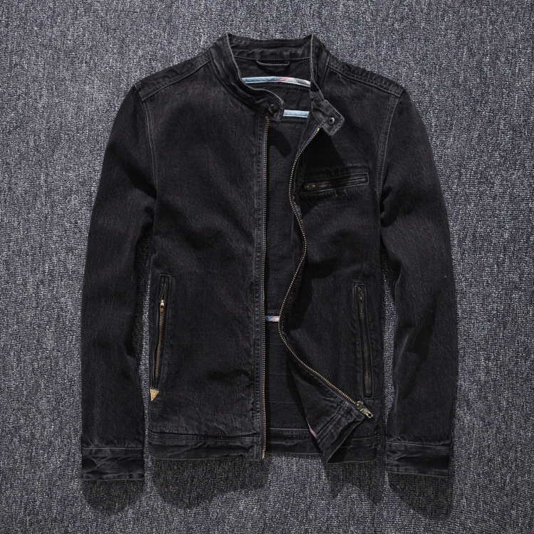 black denim jacket zipper