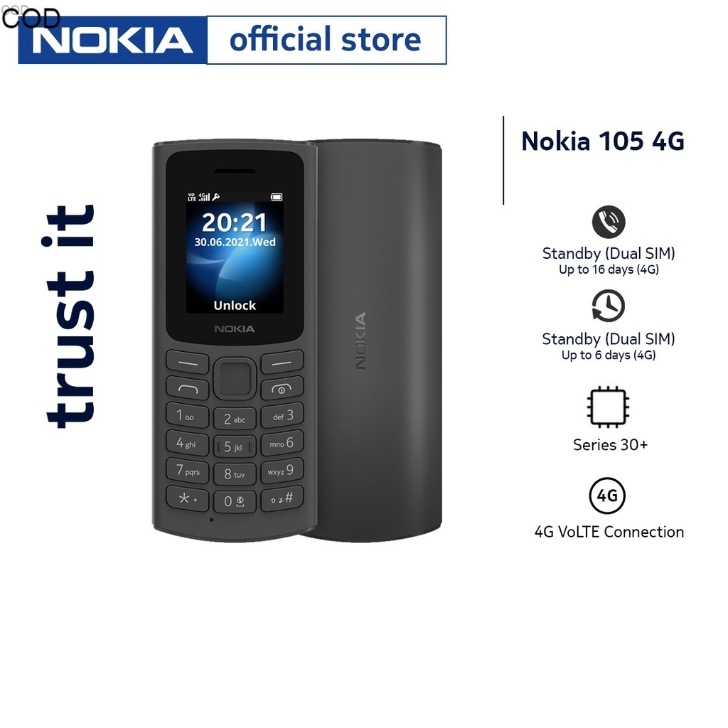 Nokia 105 4G | 1020 mAh - Basic Phone | Shopee Philippines