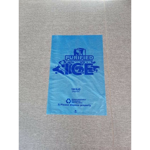Ice plastic bag 1kg bluish printed 1000pcs Shopee Philippines