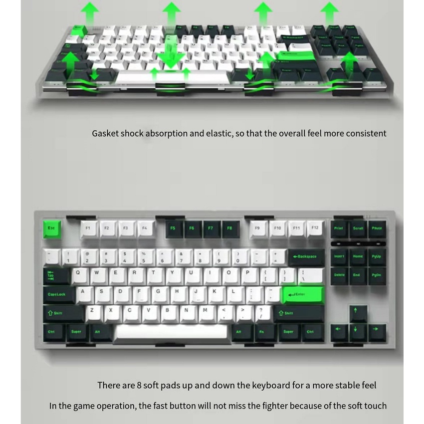 FL·ESPORTS GP87 mechanical keyboard hot-swappable wired gaming PBT ...