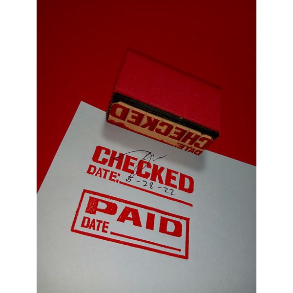 PAID /CHECKED/RELEASED/RECORDED/DELIVERED/Rubber Stamp Shopee Philippines