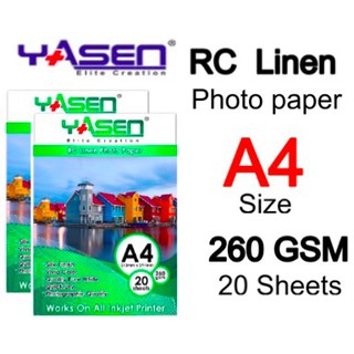 Yasen RC Linen Waterproof Photo Paper 260GSM A4 SIZE