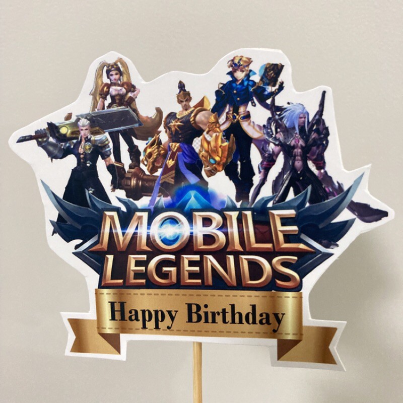 Happy Birthday Mobile Legends Cake Topper Shopee Philippines