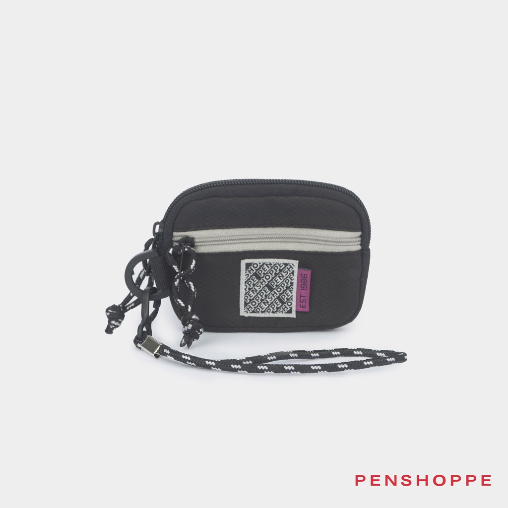 Coin Purse With Paracord Wrist Strap For Men (Black/Tan