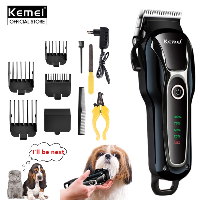 Kemei KM-1991 Professional Hair Clipper Razor Dog Heavy Duty Rechargeable Pet  Hair Removal Machine | Shopee Philippines