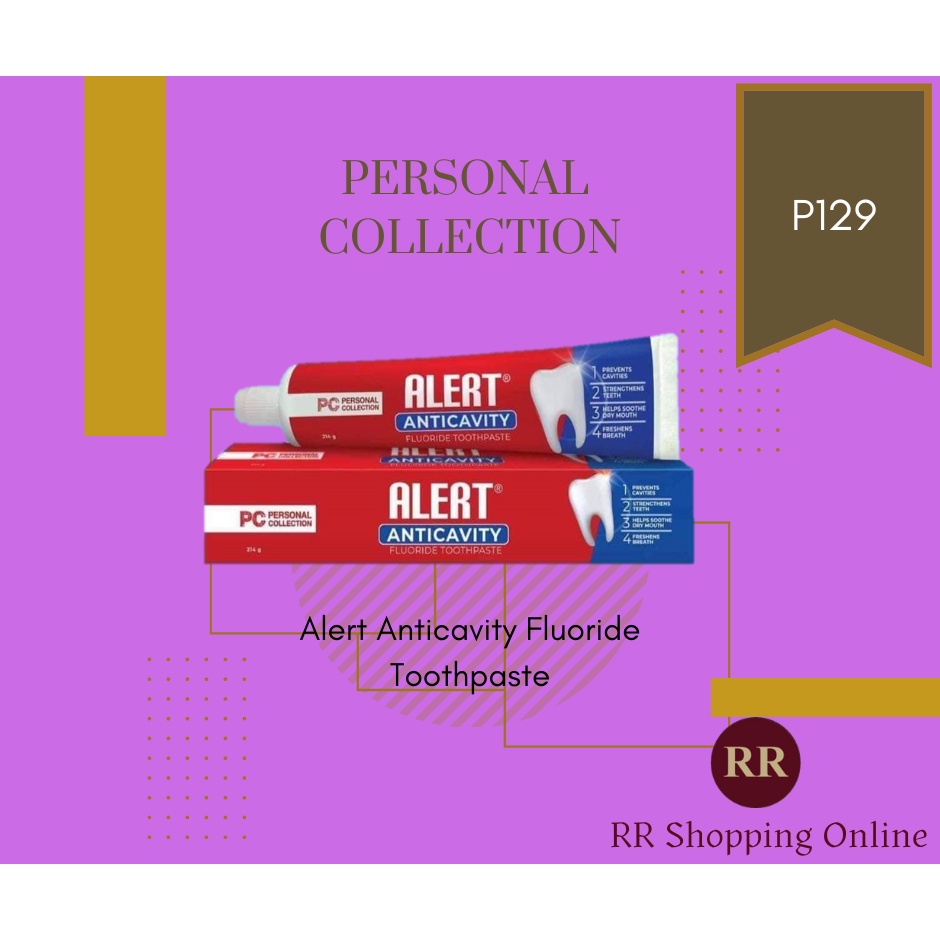Alert Anticavity Fluoride Toothpaste 214 g Shopee Philippines