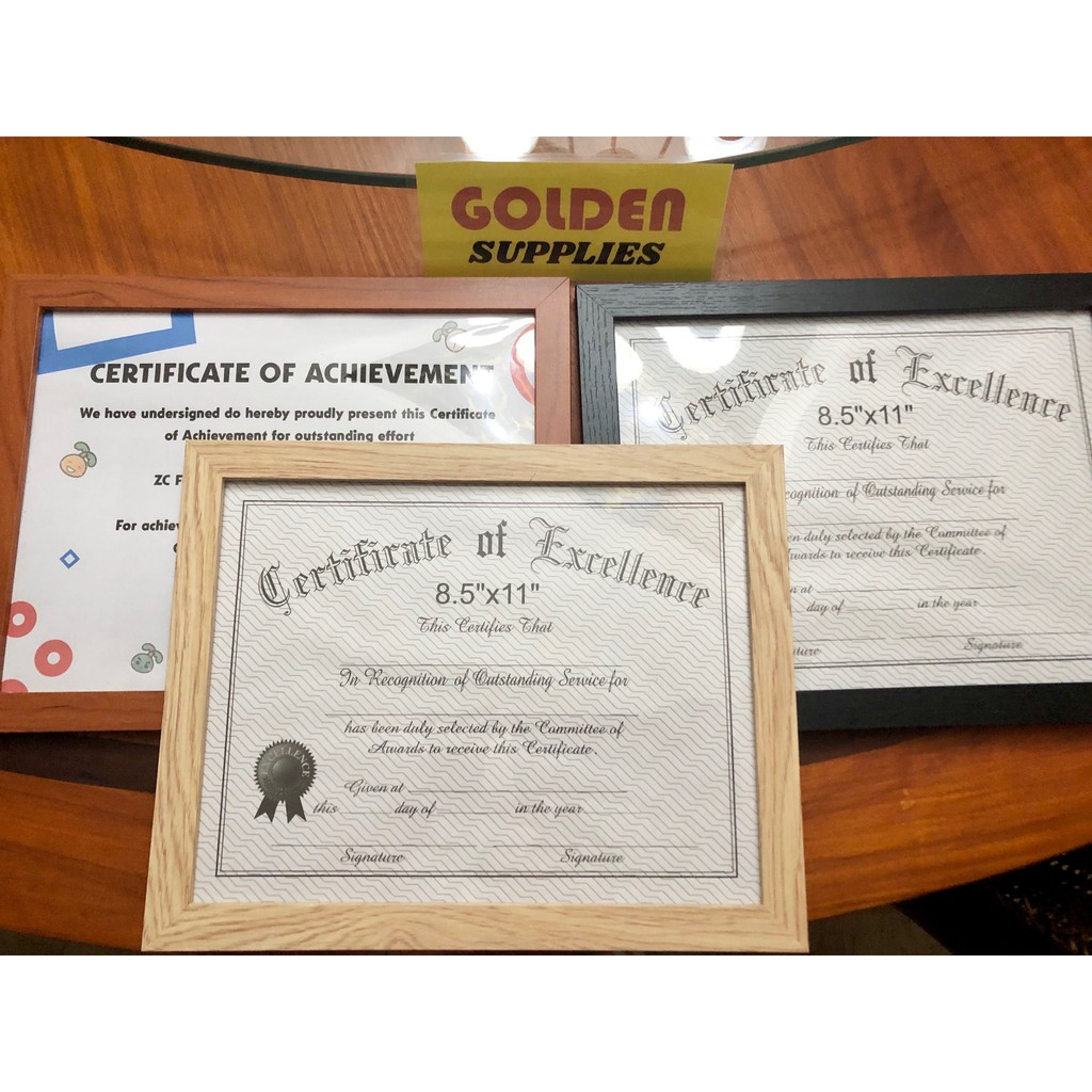 Frames Certificate Frame size(8.5''x11'') Shopee Philippines