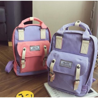 pastel canvas backpack