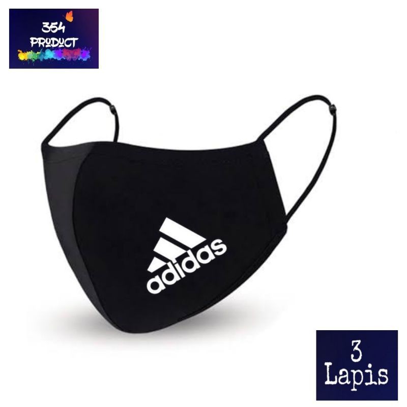 3 Layer Cloth Mask - adidas (adidas logo) | Shopee Philippines