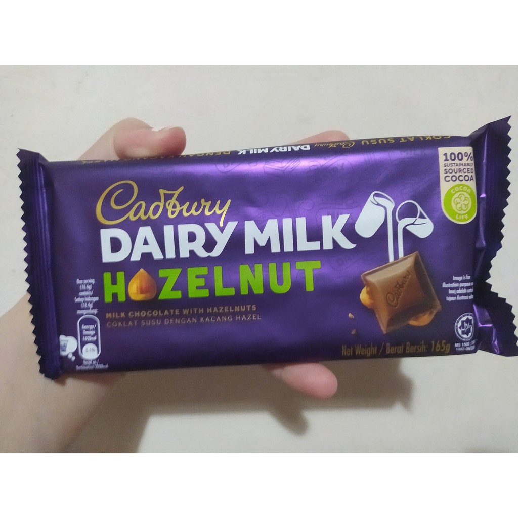 Cadbury, Dairy Milk, Hazelnut, 165g Shopee Philippines