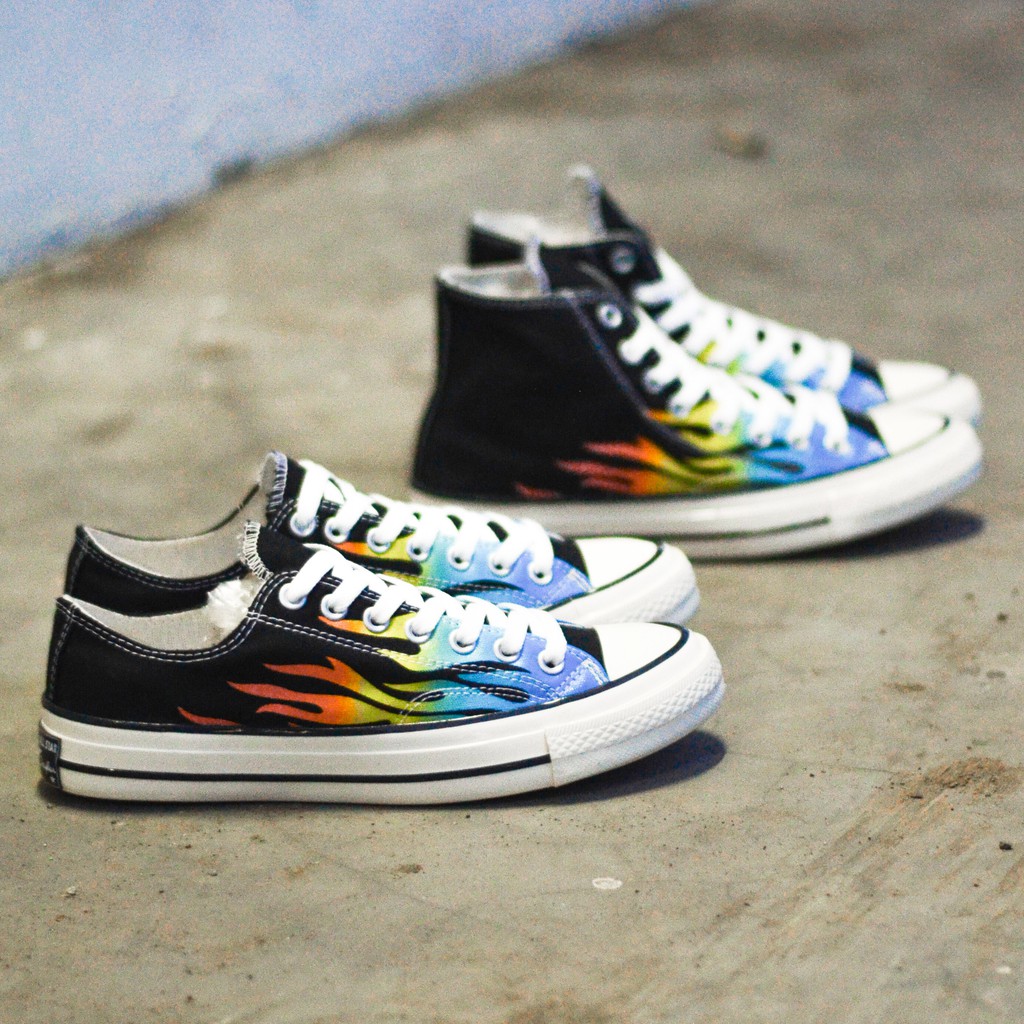 converse flame rainbow