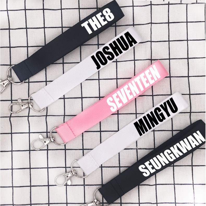 Pink Lanyard Kpop Seventeen Keychain Name Strap Shopee Philippines