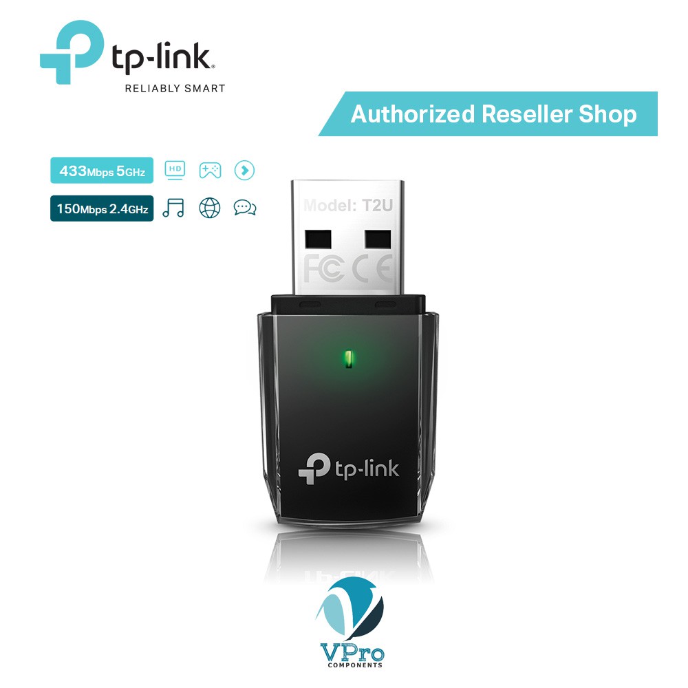 TP-Link Archer T2U AC600 Wireless Dual Band USB Adapter | Shopee ...