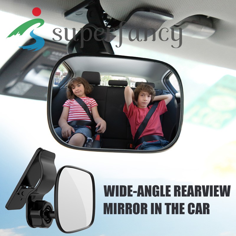 Baby Car Mirror White Universal Car Truck Interior Rearview Mirrors with Suction Cup for Blind Spots and Easily to Observe The Babys Every Move Automotive Rear View Mirror 