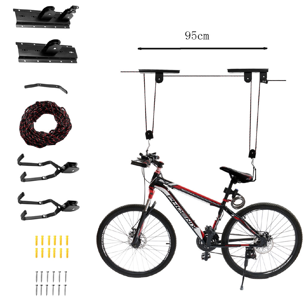 Bike Lift Hoist Kayak Pulley System Ceiling Hook Garage Shopee