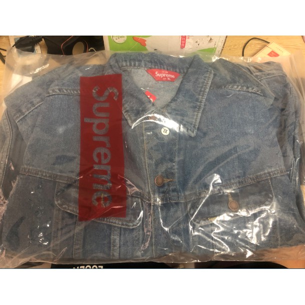 supreme red denim jacket