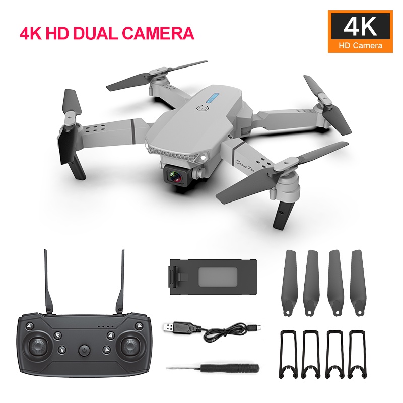 2022 E88 Pro Drone 4k Hd Daul Camera Wifi Fpv Portable Foldable Remote