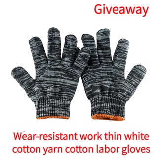 One Size Labor Protection Gloves Wear-Resistant Work Thin White Cotton Yarn Thread Nylon