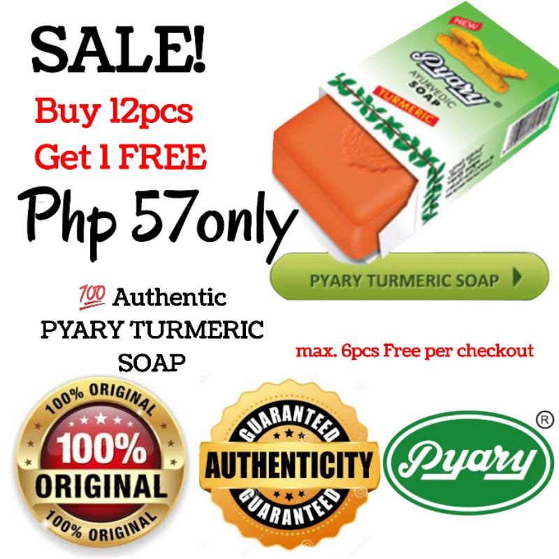 PYARY SOAP TURMERIC 101 ORIGINAL AUTHENTIC Shopee Philippines