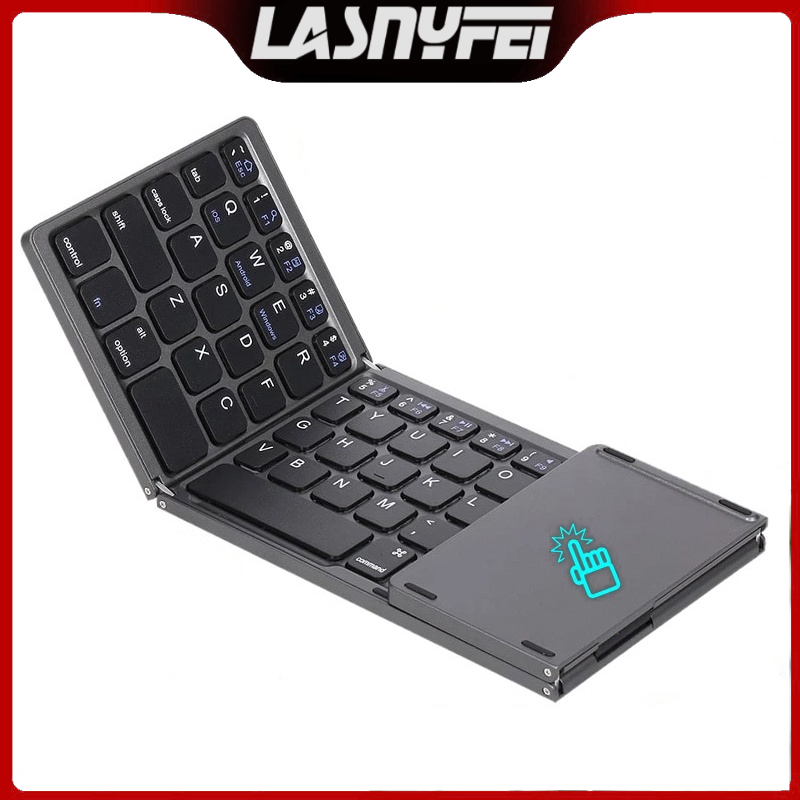 Portable Mini Foldable Wireless Bluetooth Keyboard Touchpad For iPad