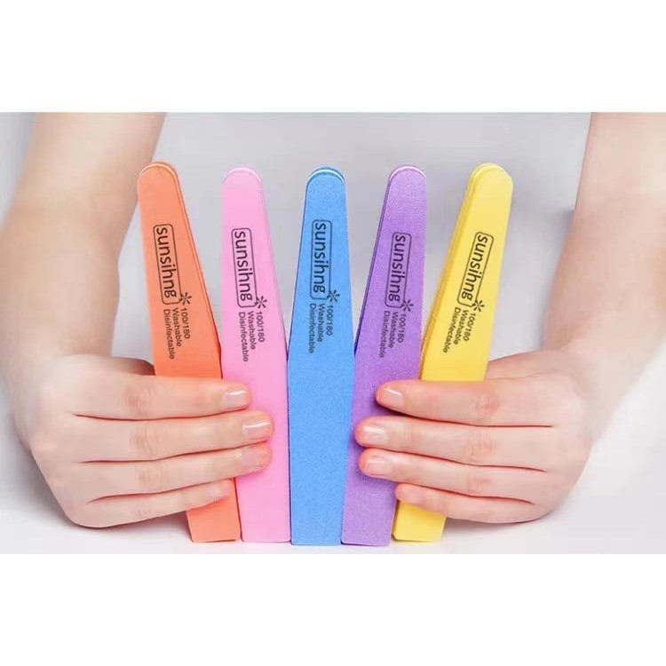 Uniheart Sunshine Nail File Sponge Diamond Nail Buffer Sponge Sticks ...