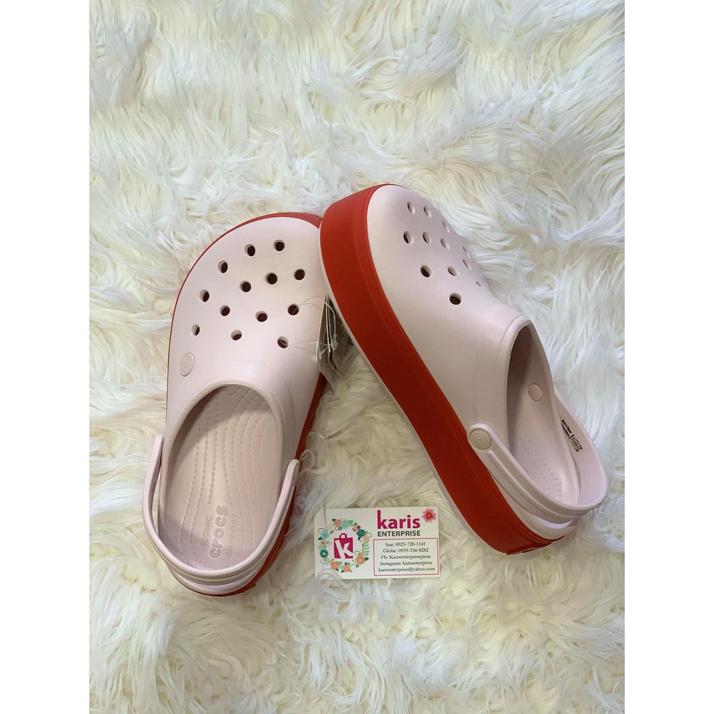 crocs platform pink