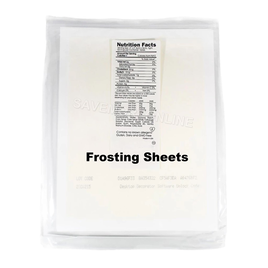 Edible Frosting Sheet set of 25 sheets | Shopee Philippines