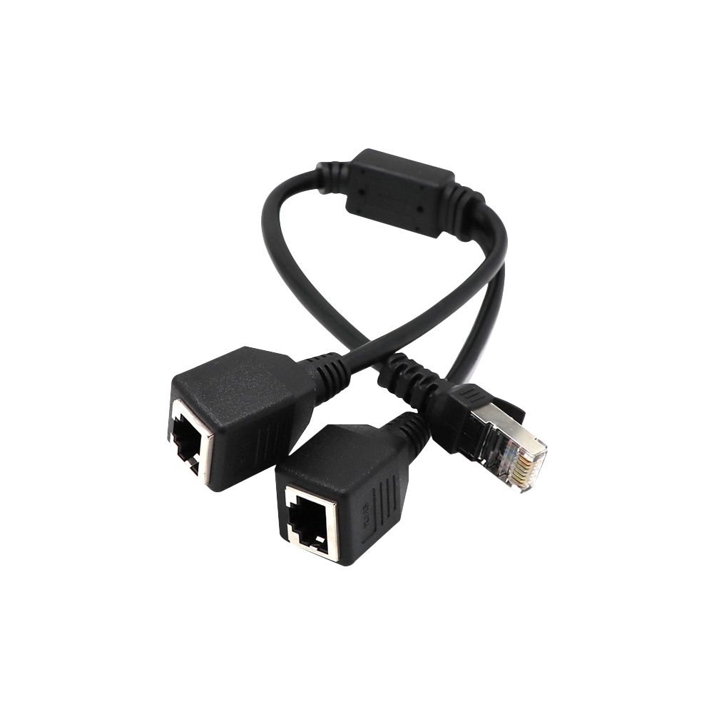 RJ45 Network Splitter Cable Adapter 1 Male to 2 Female LAN Port ...