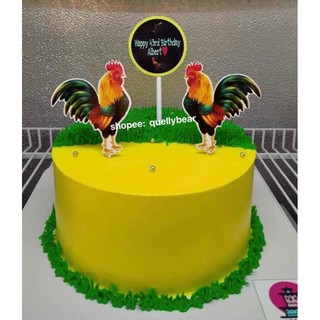 Sabong Printed Cake Topper Personalized Set Sabong Rooster Cake Cupcake Topper Set Shopee Philippines